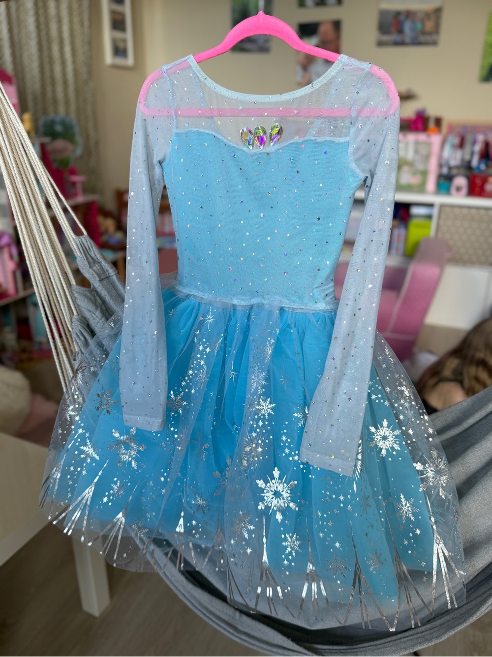 Weissman Blue Sparkle Snowflake Tutu Dress